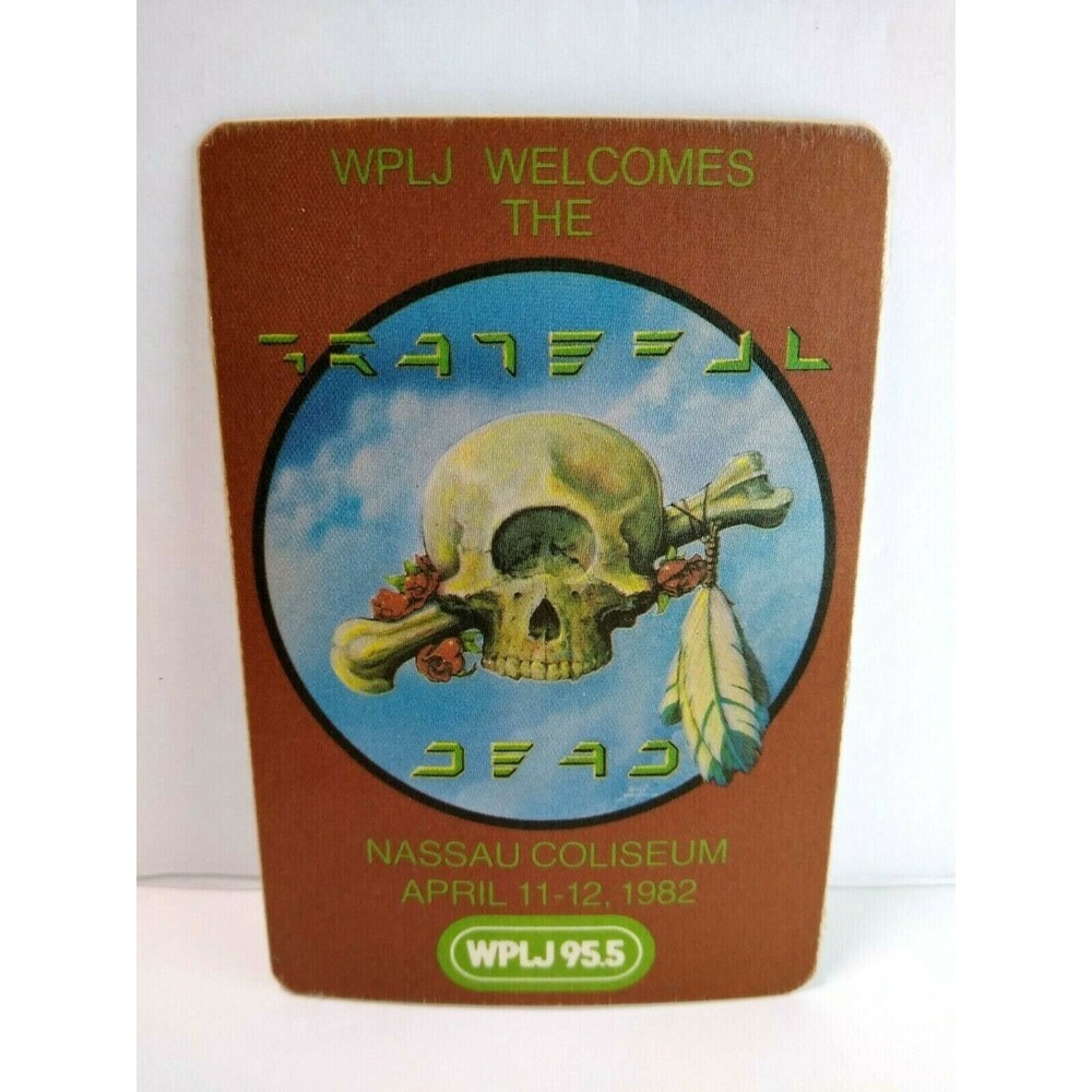 Grateful Dead Concert Promo 1982 Psychedelic Skull Bone Nassau Coliseum Vintage